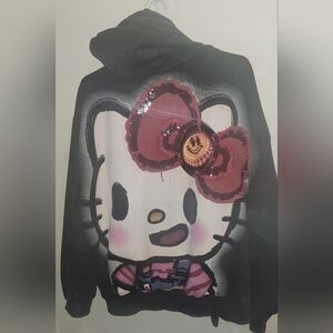 Hello Kitty Black Hoodie with Pink Bow
